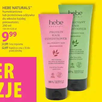 Hebe Hebe naturals odżywka do włosów oferta