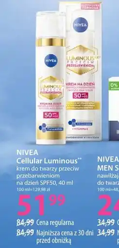 Hebe Nivea cellular luminous krem przeciw przebarwieniom oferta