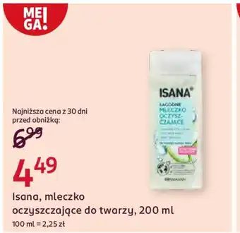 Rossmann Isana, mleczko oczyszczające do twarzy oferta