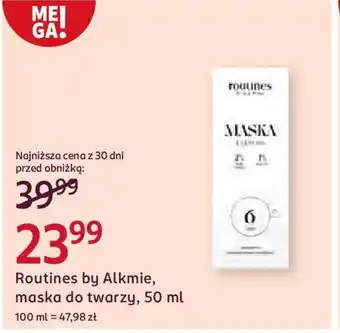 Rossmann Routines by alkmie, maska do twarzy oferta