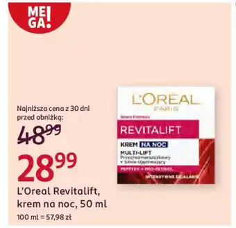 Rossmann L'oreal revitalift, krem na noc oferta