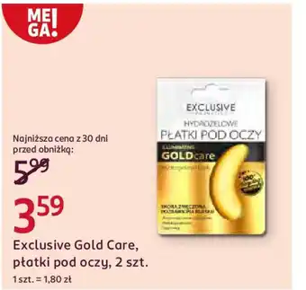 Rossmann Exclusive gold care, płatki pod oczy oferta