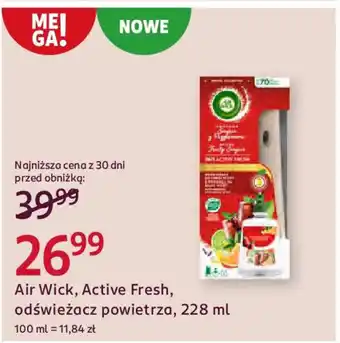 Rossmann Air Wick, Active Fresh, odświeżacz powietrza oferta