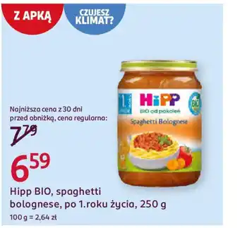 Rossmann Hipp BIO, spaghetti bolognese oferta