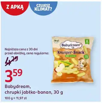 Rossmann Babydream Knusper-Snack chrupki jabłko-banan oferta