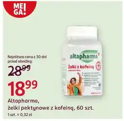 Rossmann Altapharma, żelki pektynowe z kofeiną oferta