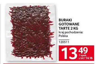 Selgros Buraki gotowane tarte oferta