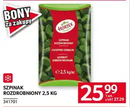 Selgros Szpinak rozdrobniony oferta