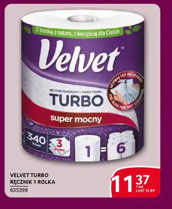 Selgros Velvet turbo ręcznik oferta