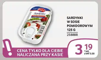 Selgros Sardynki w sosie pomidorowym oferta