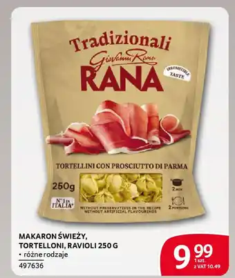 Selgros Makaron świeży, tortelloni, ravioli oferta