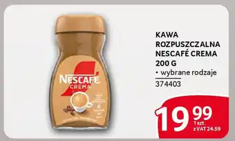 Selgros Kawa rozpuszczalna nescafé crema oferta