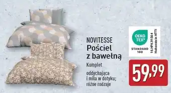 ALDI Komplet pościeli z bawełną 140 x 220 cm + 70 80 Novitesse oferta