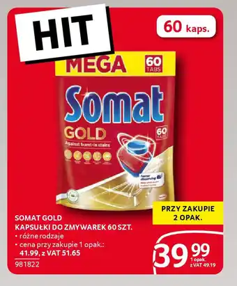 Selgros Somat gold kapsułki do zmywarek oferta