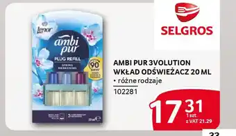 Selgros Ambi pur 3volution wkład odświeżacz oferta