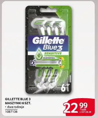 Selgros Gillette blue 3 maszynki oferta