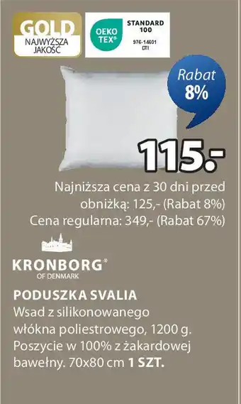 JYSK Kronborg poduszka svalia oferta