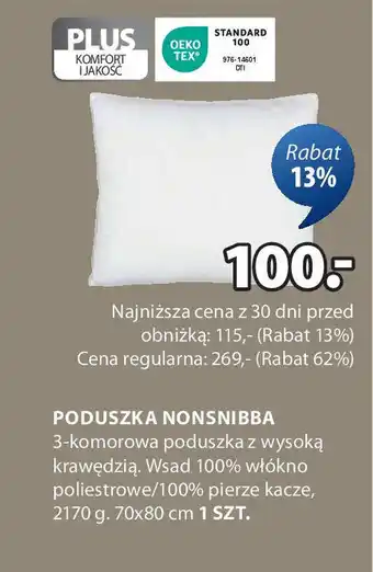 JYSK Poduszka nonsnibba oferta