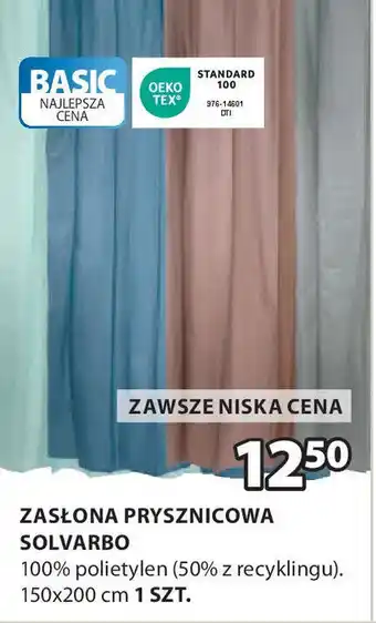 JYSK Zasłona prysznicowa solvarbo oferta