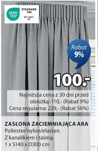 JYSK Zasłona zaciemniająca ara oferta