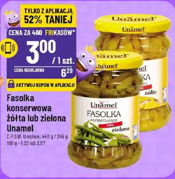 Polomarket Fasolka konserwowa żółta lub zielona Unamel Z.P.O.W. Unisław oferta