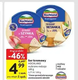 Intermarche Hochland Ser kremowy z szynką w trójkącikach 180 g (8 sztuk) oferta