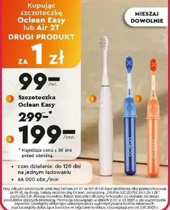 Biedronka Kupując szczoteczkę Oclean Easy lub Air 2T oferta