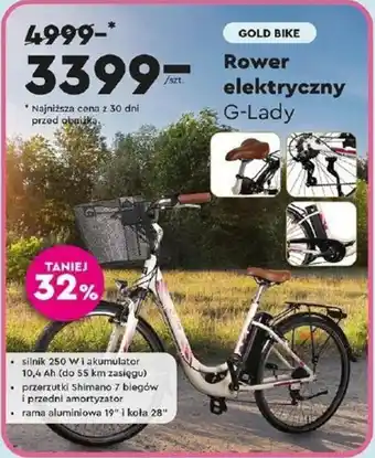 Biedronka GOLD BIKE Rower elektryczny G-Lady oferta