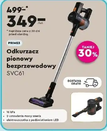 Biedronka PRIME3 Odkurzacz pionowy bezprzewodowy SVC61 oferta