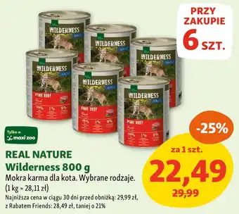 Maxi Zoo REAL NATURE Wilderness Mokra karma dla kota oferta