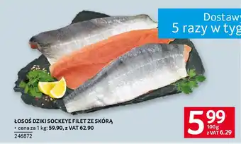 Selgros Łosoś dziki sockeye filet ze skórą oferta