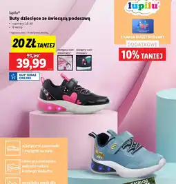 Lidl Lupilu buty dziecięce ze świecącą podeszwą oferta