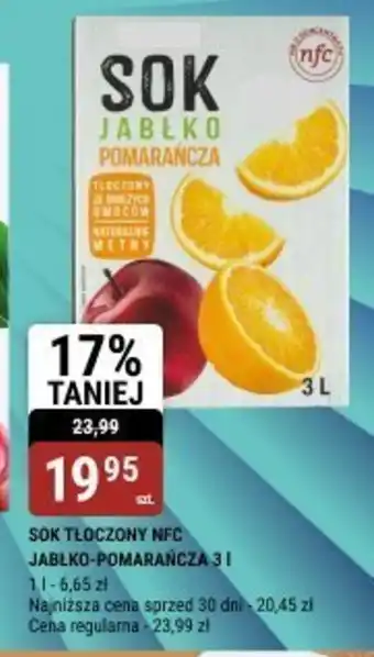 bi1 Sok tłoczony NFC jabłko-pomarańcza oferta