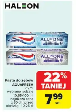 Carrefour Pasta do zębów Aquafresh oferta