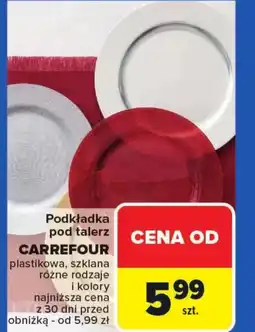 Carrefour Podkładka pod talerz Carrefour oferta