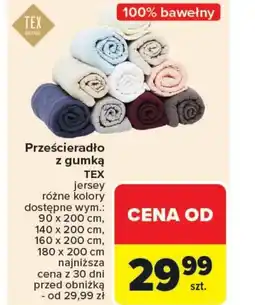 Carrefour Prześcieradło z gumką TEX oferta