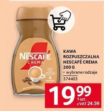 Selgros Kawa rozpuszczalna nescafé crema oferta