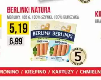 Delikatesy Ribena Parówki Berlinki Natura oferta