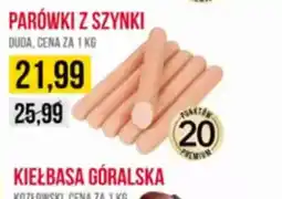 Delikatesy Ribena Parówki z szynki oferta