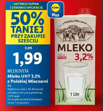 Lidl Mlekovita mleko uht 3,2% z polskiej mleczarni oferta