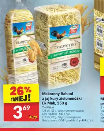 Twój Market Makarony Babuni z jaj kur zielononóżki Ek Mak oferta