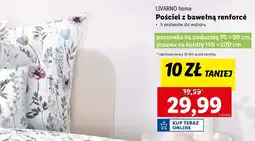 Lidl Pościel z bawełną renforce 140 x 200 cm + 70 80 Livarno Home oferta