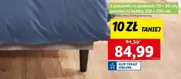 Lidl Komplet pościeli z bawełną renforce 220 x 200 cm + 2 70 80 Livarno Home oferta