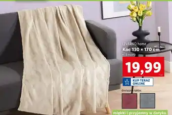 Lidl Koc polarowy 130 x 170 cm Livarno Home oferta