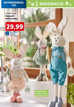 Lidl Zajączek dekoracyjny Livarno Home oferta