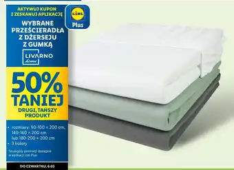 Lidl Prześcieradło jersey z gumką 180-200 x 200 cm Livarno Home oferta