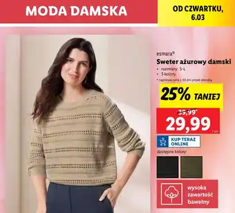 Lidl Sweter ażurowy s-l Esmara oferta