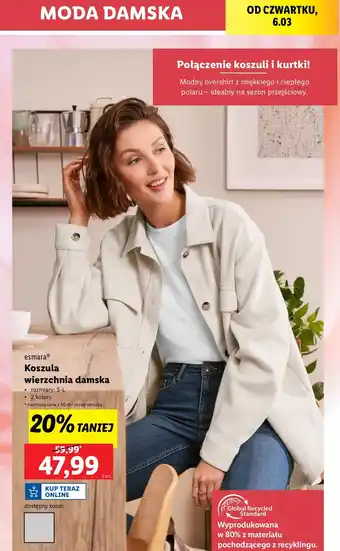 Lidl Koszula wierzchnia damska s-l Esmara oferta