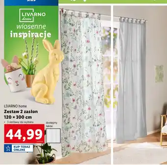 Lidl Zasłony 120 x 300 cm Livarno Home oferta