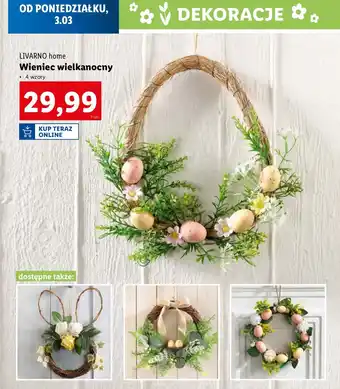 Lidl Wieniec wielkanocny Livarno Home oferta